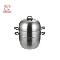 Wholesale Multifunction Double Layer Stainless Steel Cooking Steamer Pot With Visible Lid