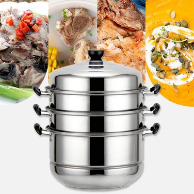 Liantong Factory Hotel Restaurant Stainless steel 201 material 2/3 tier food steamer cookware