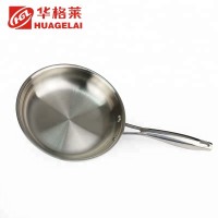 non stick kitchen cooking single handle fry pan stainless steel for selling